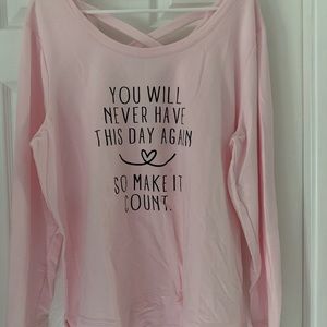 Soft pink sweatshirt